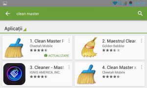 Cautare Clean Master in Google Play